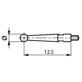 Mérőtapintó M1.4 fejjel Ø1 mm, Hossz =12.5 mm