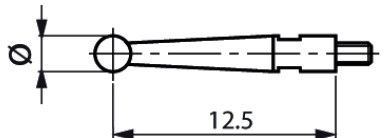 Mérőtapintó M1.4 fejjel Ø2 mm, Hossz =12.5 mm