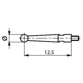 Mérőtapintó M1.4 fejjel Ø3 mm, Hossz =12.5 mm