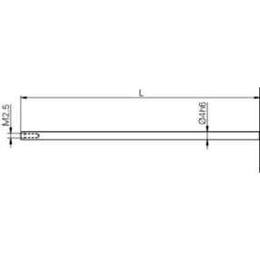 Mérőtapintó befogó M2.5, Hossz =200 mm