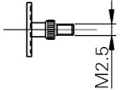 Tányér alakú tapintó M2.5, Ø7.7 mm