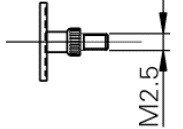 Tányér alakú tapintó M2.5, Ø11.5 mm
