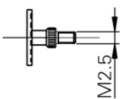 Tányér alakú tapintó M2.5, Ø18 mm