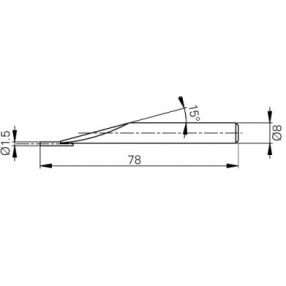 Mérőtapintó tüskével Ø1.5 mm, Hossz =78 mm