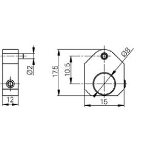 Pozícionáló befogó Mérőtapintóhoz Ø8 mm
