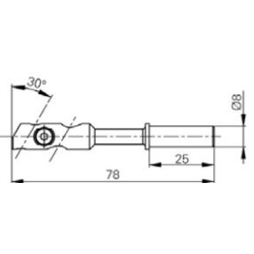tapintó befogó 30°, Ø4 mm