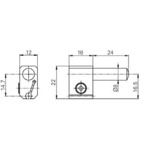Redukció Ø 8 / 4 mm