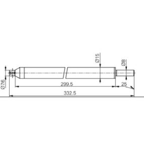 Mérőtapintó befogó M2.5, Hossz =300 mm